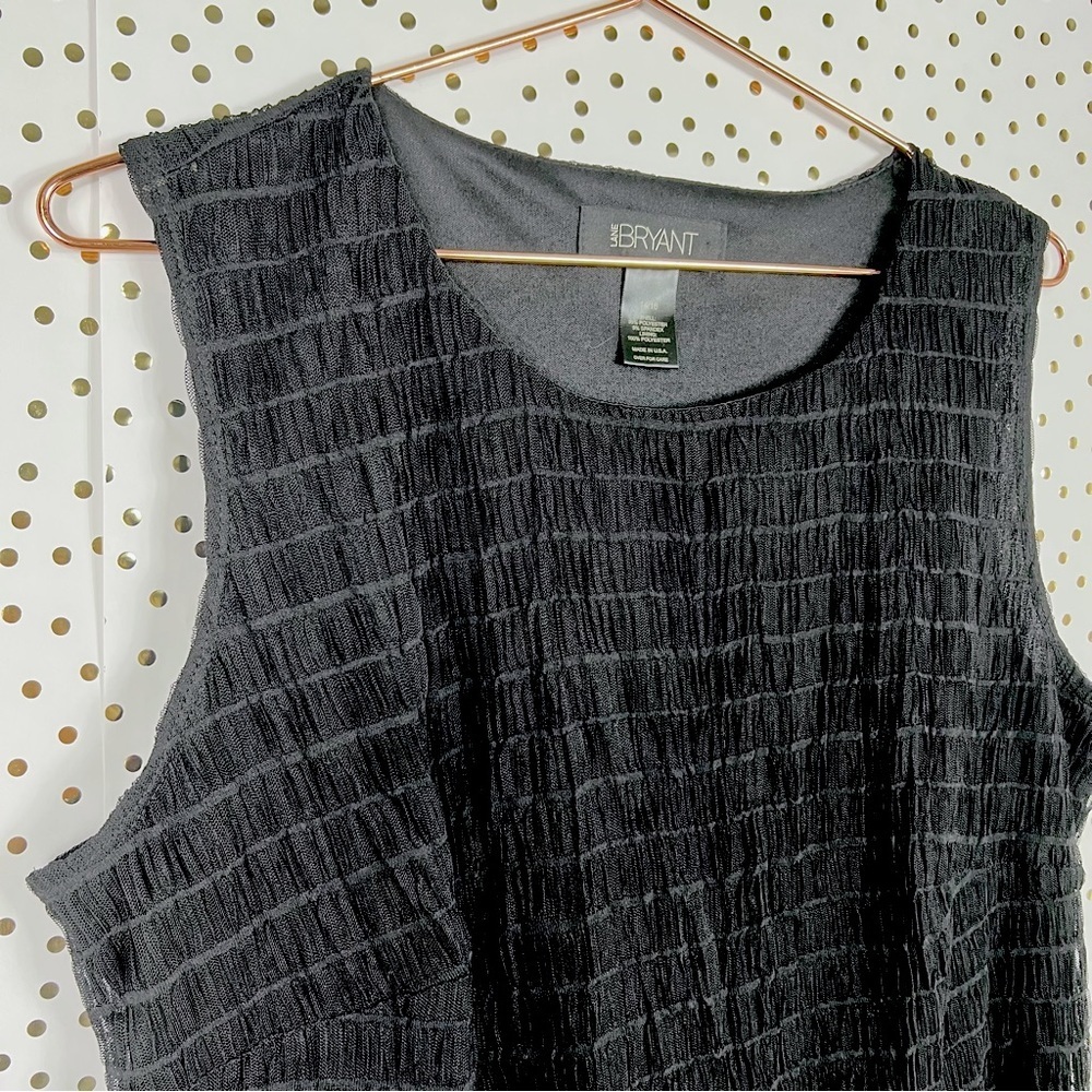 Lane Bryant Ruched Sheer Overlay Tank - Picture 2 of 5